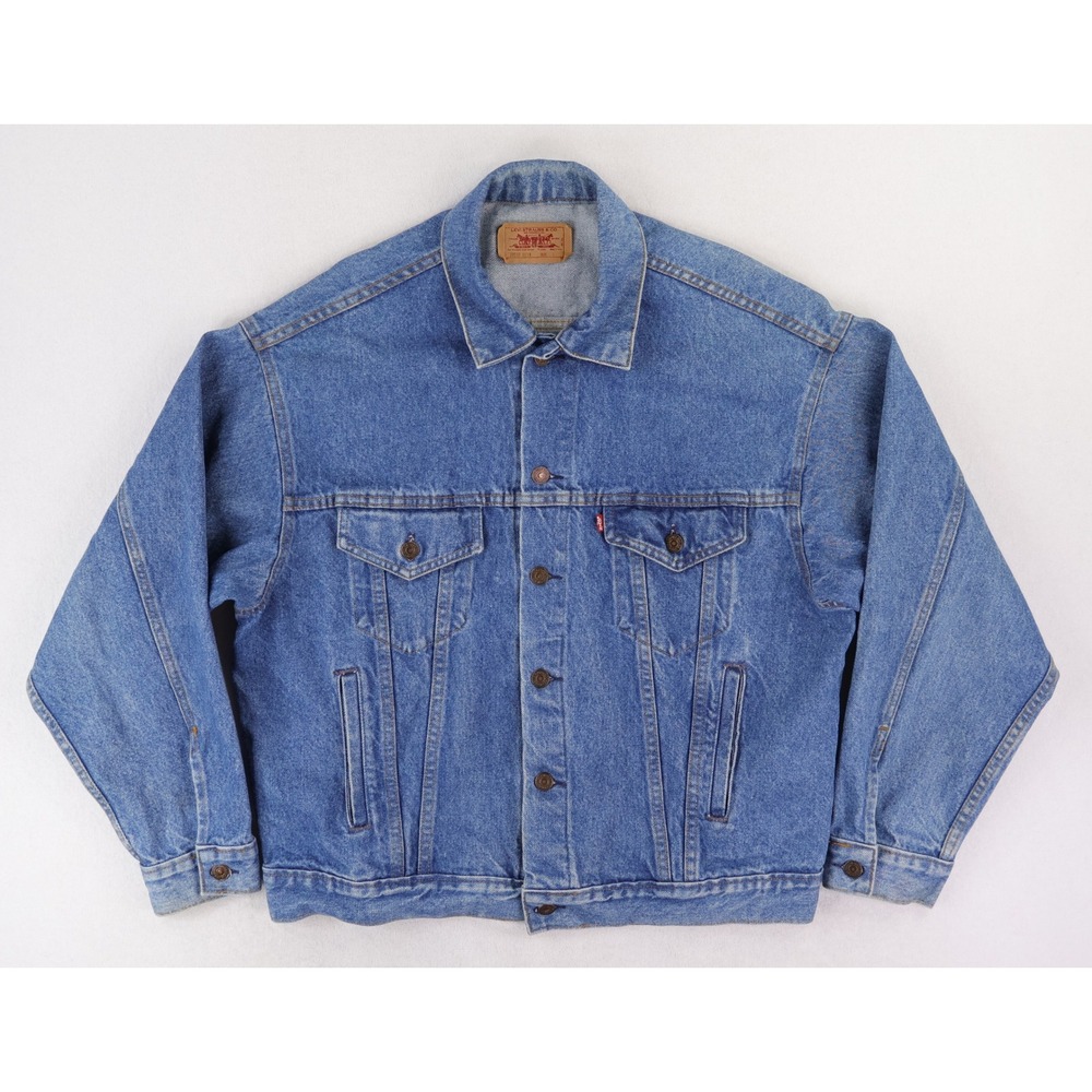 Levi's Denim Trucker Jacket Mens Large Blue Vintage 70507 0214 Made in USA